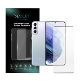 FOLIE STICLA Spacer pentru Samsung Galaxy S21 Plus, grosime 0.3mm, acoperire totala ecran, strat special anti-ulei si anti-amprenta, Tempered Glass &quot;S