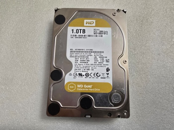 Hard disk desktop Western Digital Gold 3.5 1TB 7200rpm 128MB SATA3 (WD1005FBYZ)