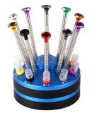 Cumpara ieftin Set Șurubelnițe de Precizie cu Stand Rotativ &ndash; Aliaj Aluminiu-Cupru &ndash; Pentru