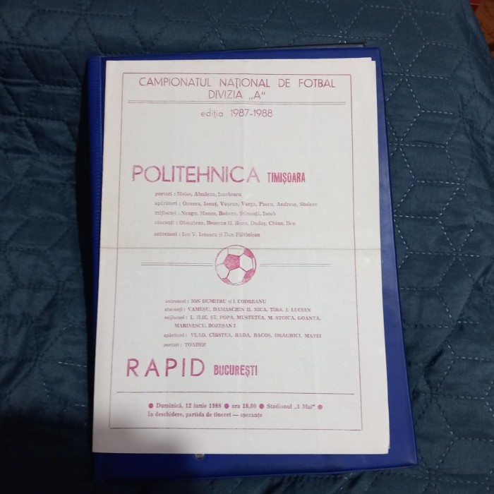 Program Poli Timisoara - Rapid