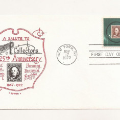 P7 FDC SUA-125th Anniversary Stamp Collectors - First day of Issue, necirc. 1972
