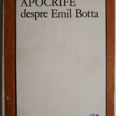 Apocrife despre Emil Botta – Doina Uricariu