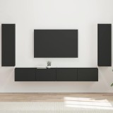 Cumpara ieftin Set Dulap pentru Televizor Montat pe Perete 4 buc. Negru