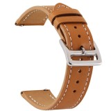 Curea piele, compatibila cu Honor Magic Watch 2 46mm, Telescoape QR, 22mm, Camel Brown