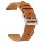 Curea piele, compatibila Samsung Galaxy Watch 4 Classic, 42mm, telescoape Quick Release, Camel Brown