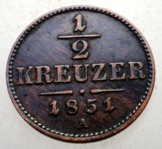 1.486 AUSTRIA 1/2 KREUZER 1851 A