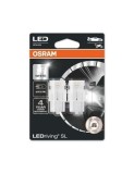 Set 2 Becuri Led W21W, 12V, 2W, W3X16D, 6000K, LEDriving SL, Osram
