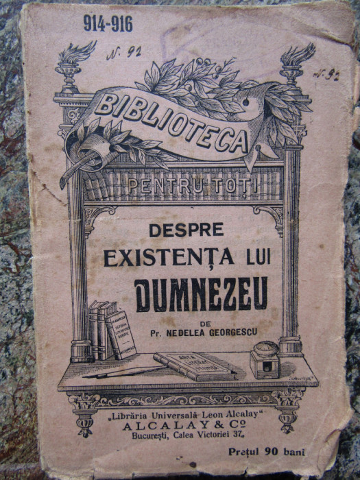 DESPRE EXISTENTA LUI DUMNEZEU - NEDELEA GEORGESCU