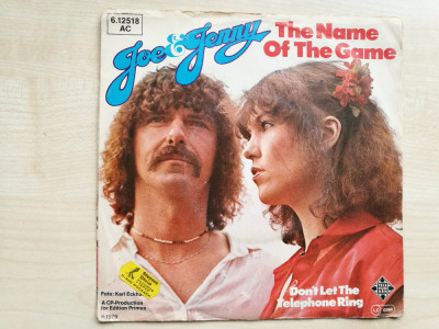 Joe &amp;amp; Jenny &amp;ndash; The Name of the Game (Telefunken)(Vinyl/7&amp;quot;)(Stare EX) foto
