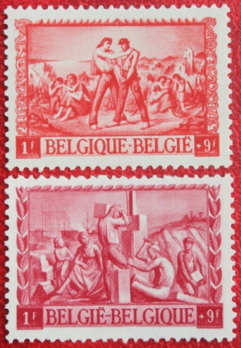 Belgia, 1945, razboi, fond pentru ajutorul lucratorilor postali, MNH