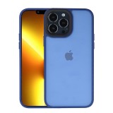 Husa cu protectie la camere si finisaj mat compatibil apple iphone 14 pro, smoked, albastru