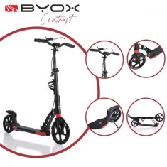 Trotineta pentru copii pliabila din aluminiu Byox Contrast negru