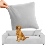 Husa elastica pentru canapea coltar Ruhhy 190-230 cm, gri deschis