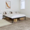 VidaXL Cadru pat metalic, negru, 140x190 cm