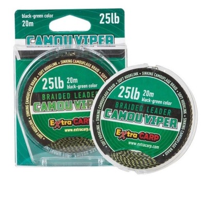 FIR TEXTIL EXTRA CARP CAMOU VIPER SCUFUNDATOR NEGRU SI VERDE 20M 25 LBS foto