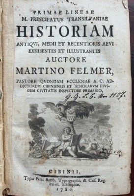 Istoria Transilvaniei 1780, Martin Felmer, princeps, Transilvania foto