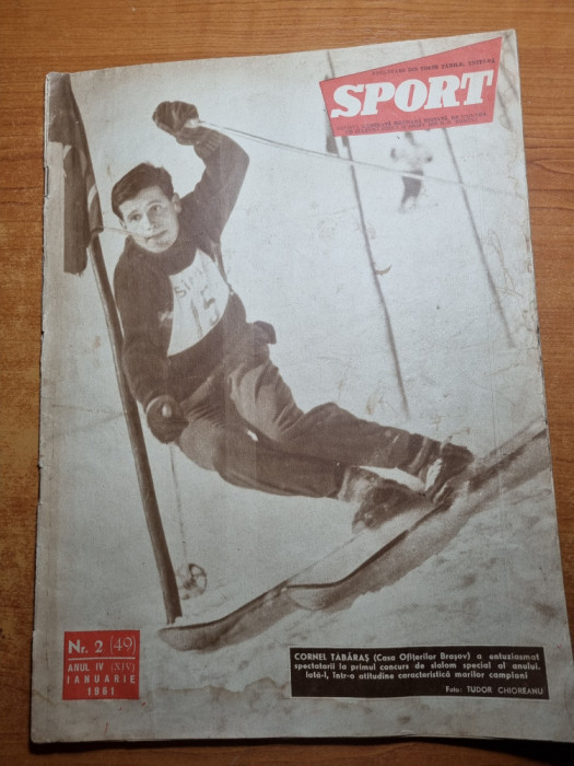 revista sport ianuarie 1961-fotbal echipa UTA arad,ski,hokey,gimnastica
