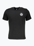 Tricou barbati cu decolteu la baza gatului si logo negru (Marime: L)