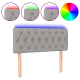 Cumpara ieftin Tablie de pat cu LED, gri deschis, 90x7x78/88 cm, textil