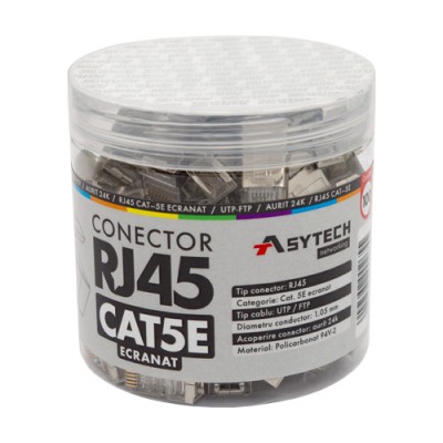 Mufa RJ-45 FTP Cat.5e, ecranata (100 buc) RJ45M-CAT5E-JAR foto