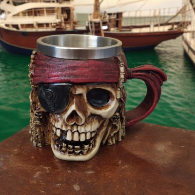 Cană medievală model pirat 400 ml foto