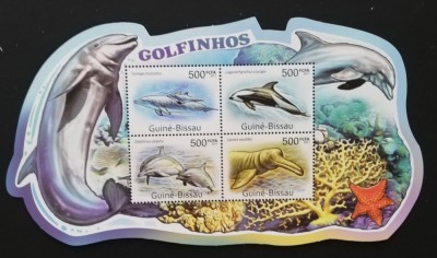 GUINEA BISSAU - DELFINI- coala mica, NEOBLITERATA -G BIS 312 foto