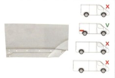 Segment reparatie aripa spate Mercedes Sprinter 209-524, 07.2006-10.2013, VW Crafter(2E), 12.2005-04.2017, parte montare Segment reparatie aripa spat