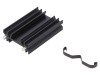 Radiator Extrudat ALUTRONIC 50mm Aluminiu Negru Forma H TO220 TO218