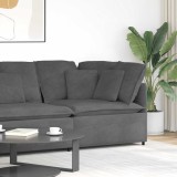 VidaXL Modul de colț pentru canapea modulară cu perne gri &icirc;nchis 100cm