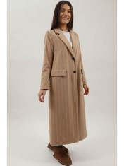 PALTON LUNG FARA BUZUNARE CU CAPTUSEALA INCHIDERE IN 2 NASTURI GLORIA CAMEL S Camel