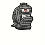 Ecuson moral Angry Backpack, insignă tactică din PVC 3D
