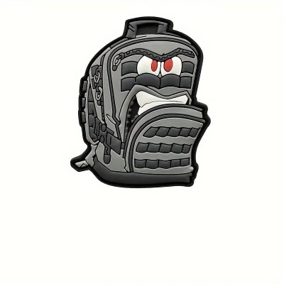 Ecuson moral Angry Backpack, insignă tactică din PVC 3D foto