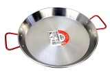 Tigaie din otel lustruit, paella valenciana fructe de mare, diametru 36 cm, 2 manere, 7 portii, Garcima, GRC10036