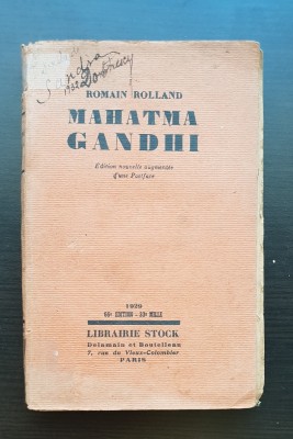 Mahatma Gandhi - Romain Rolland (1929) - limba franceză foto