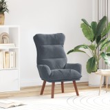 vidaXL Fotoliu Relaxant din Catifea Gri &Icirc;nchis
