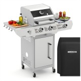 Gratar pe gaz 2+1 Kaminer Varen 3.0, 10 kW, cu arzator lateral