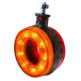 Cumpara ieftin Lumina laterala cu LED-uri, marker pentru oglinda, rosu-portocaliu, 12-24V, pentru masini, autobuze, camioane, remorci, caravane, rulote, ATV-uri si a