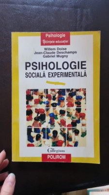 Psihologie Sociala Experimentala - Willem Doise, Jean-Claude Deschamps, Gabriel Mugny foto