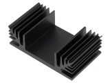 Radiator extrudat TO3 negru 37,5mm x 65mm x 20mm 3K/W