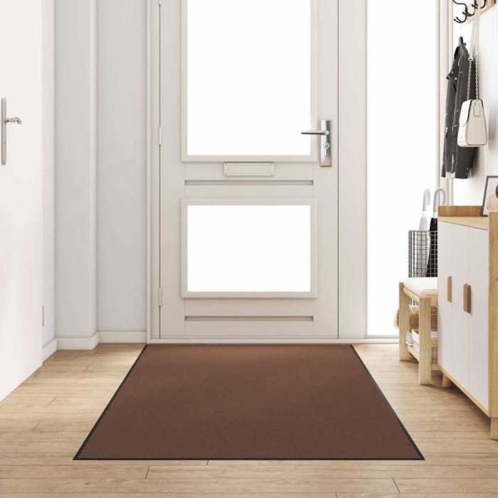 vidaXL Covoraș de ușă dreptunghiular, maro, 120x250 cm