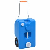 Cumpara ieftin Rezervor de apa cu roti pentru camping, albastru, 25 L