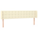 Cumpara ieftin Tablie de pat cu aripioare crem 163x16x78/88 cm piele ecologica