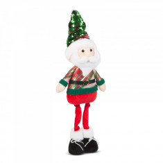 Figurină textilă de Crăciun - cu picioare telescopice - 95 x 25 x 20 cm - Moș Crăciun 58759A