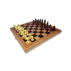 Joc 3 in 1: Sah, table, dame! 29 X 15 cm, 7Toys