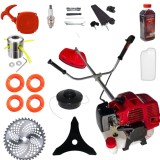 Cumpara ieftin 7.5cp *MEGA PACHET* Motocoasa 7.5cp motor benzina 2T timpi, 9000rpm, 14 ACCESORII , Easy Start, PROFESIONAL POLAND