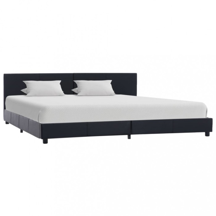 vidaXL Cadru de pat, negru, 180x200 cm, piele ecologică 284773