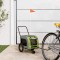 vidaXL Remorcă de bicicletă pentru animale de companie Verde și gri