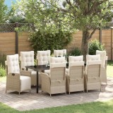 Cumpara ieftin Set de masă pentru grădină 9 pcs Bej Rattan poli