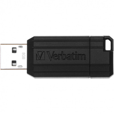 Memorie USB Verbatim Store &amp;#039;n&amp;#039; Go PinStripe 8GB, USB 2.0, Black foto