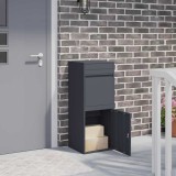 vidaXL Cutie pentru colet Antracit 41 x 38 x 103 cm Oțel